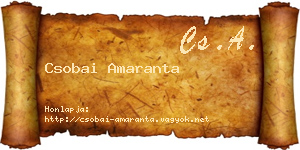 Csobai Amaranta névjegykártya